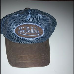 Von Dutch brown & blue nice Hat